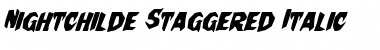 Download Nightchilde Staggered Italic Font