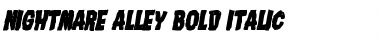 Download Nightmare Alley Bold Italic Bold Italic Font