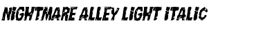 Download Nightmare Alley Light Italic Light Italic Font