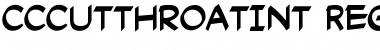Download CCCutthroatInt Regular Font Title Preview