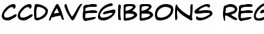 Download CCDaveGibbons Regular Font Title Preview