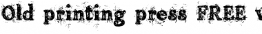 Download Old printing press_FREE-version Regular Font Title Preview