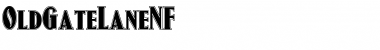Download Old Gate Lane NF Regular Font Title Preview