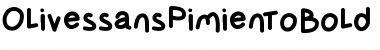 Download OlivessansPimientoBold Bold Font Title Preview