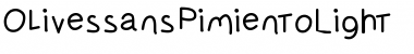 Download OlivessansPimientoLight Light Font Title Preview
