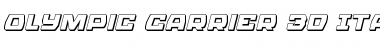 Download Olympic Carrier 3D Italic Italic Font Title Preview