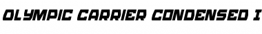 Download Olympic Carrier Condensed Italic Condensed Italic Font Title Preview