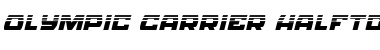 Download Olympic Carrier Halftone Italic Italic Font Title Preview