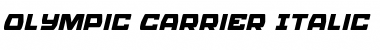 Download Olympic Carrier Italic Italic Font Title Preview