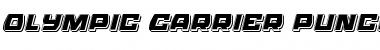 Download Olympic Carrier Punch Italic Italic Font Title Preview