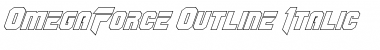 Download OmegaForce Outline Italic Italic Font Title Preview