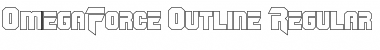Download OmegaForce Outline Regular Font Title Preview