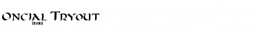 Download Oncial Tryout Regular Font Title Preview