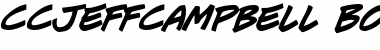Download CCJeffCampbell BoldItalic Font Title Preview