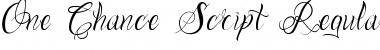 Download One Chance Scrip Regular Font Title Preview