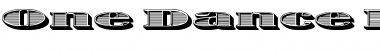 Download One Dance Bold Font Title Preview