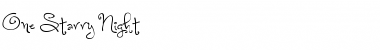 Download One Starry Night Regular Font Title Preview