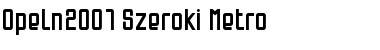 Download Opeln2001 Szeroki Metro Regular Font Title Preview