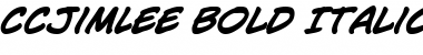 Download CCJimLee BoldItalic Font Title Preview