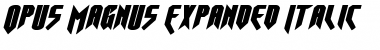 Download Opus Magnus Expanded Italic Expanded Italic Font Title Preview