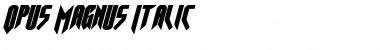 Download Opus Magnus Italic Italic Font Title Preview