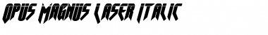 Download Opus Magnus Laser Italic Italic Font Title Preview
