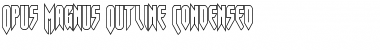 Download Opus Magnus Outline Condensed Condensed Font Title Preview