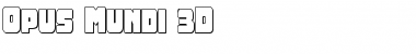 Download Opus Mundi 3D Regular Font Title Preview