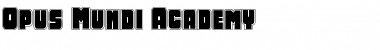 Download Opus Mundi Academy Regular Font Title Preview
