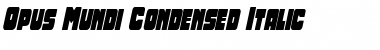Download Opus Mundi Condensed Italic Condensed Italic Font Title Preview