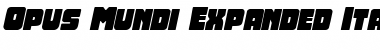 Download Opus Mundi Expanded Italic Expanded Italic Font Title Preview