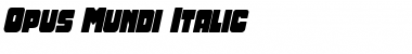Download Opus Mundi Italic Italic Font Title Preview