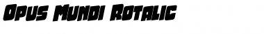 Download Opus Mundi Rotalic Italic Font Title Preview