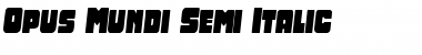 Download Opus Mundi Semi-Italic Semi-Italic Font Title Preview