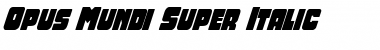 Download Opus Mundi Super-Italic Italic Font Title Preview