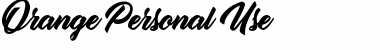 Download Orange Personal Use Regular Font Title Preview