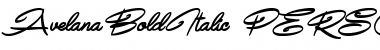 Download Avelana Bold Ital PERSONAL USE Regular Font Title Preview