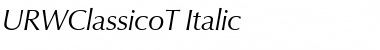 Download URWClassicoT Italic Font