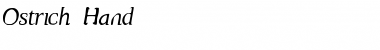 Download Ostrich_Hand Medium Font Title Preview
