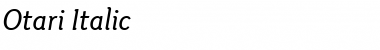 Download Otari Italic Font Title Preview