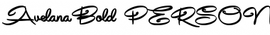 Download Avelana Bold PERSONAL USE Regular Font Title Preview