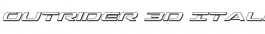 Download Outrider 3D Italic Italic Font Title Preview