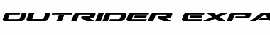 Download Outrider Expanded Bold Italic Expanded Bold Italic Font Title Preview