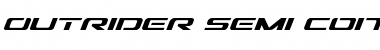 Download Outrider Semi-Condensed Italic Semi-Condensed Italic Font Title Preview