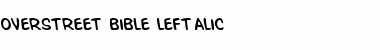 Download Overstreet Bible Leftalic Italic Font Title Preview