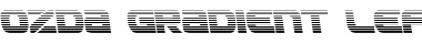 Download Ozda Gradient Leftalic Italic Font Title Preview