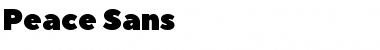 Download Peace Sans Regular Font Title Preview