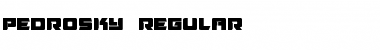 Download pedrosky Regular Font Title Preview