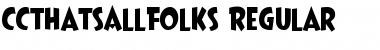 CCThatsAllFolks Font