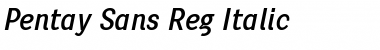 Download Pentay Sans Italic Font Title Preview